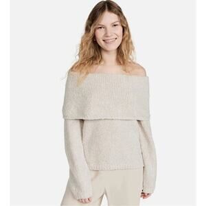 Vince Off-Shoulder Folded Sweater